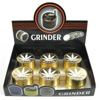 Grinder "Grass Leaf" gold 3-tlg. 4,0x5,4cm