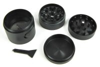 Grinder "Schwarz-Matt" mit Portionierer 4-tlg. 5,3x3,8cm