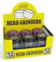 Grinder "Window" (Schwarz, Lila oder Blau) 2-tlg. 28 x 40mm; einzeln