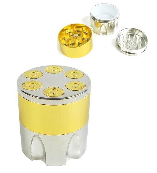 Grinder "Pistolentrommel-Design" 3-tlg. 4,5x4,1cm