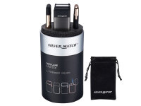 Sturmfeuerzeuge "Edelmetall-Schwarz", 6er Display