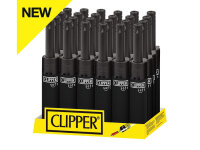 Clipper Mini Stabfeuerzeug ALL BLACK Soft Touch, 24er...