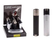 Clipper Metal Large BLACK & SILVER, 12er Display