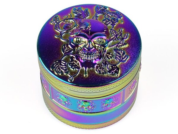 Grinder "Floral Skull", 4-tlg., 4,4 cm x 5 cm