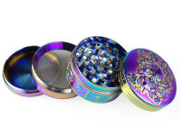 Grinder "Floral Skull", 4-tlg., 4,4 cm x 5 cm