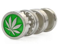 Grinder "Hanfblatt" 4-tlg., 38 x 40 mm, einzeln