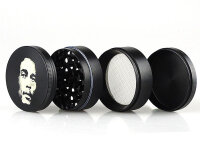 Grinder "Bob Marley" 4-tlg., Schwarz, 37 x 50...