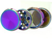 Grinder "Regenbogen-Farben",4-teilig, 33 x 41 mm