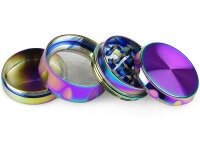 Grinder "Regenbogen-Farben",4-teilig, 33 x 41 mm