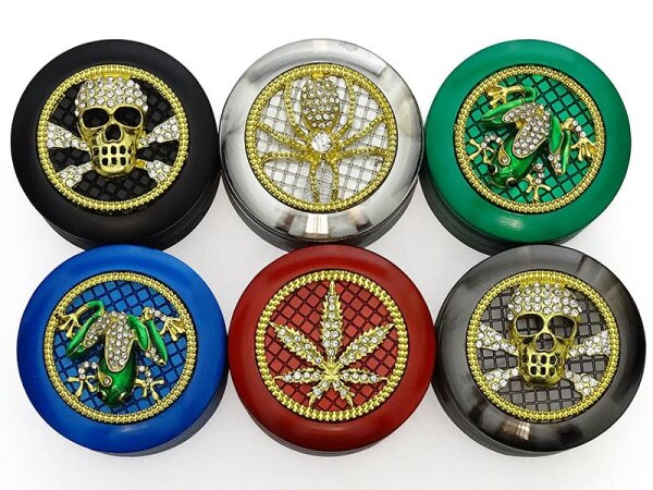 Grinder "Strass" 4-tlg., 37 x 51 mm, einzeln