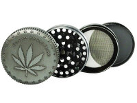 Grinder "Grass Leaf" 4-tlg., Metall, 37 x 51 mm