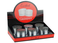 Grinder "Grass Leaf" 4-tlg., Metall, 37 x 51 mm