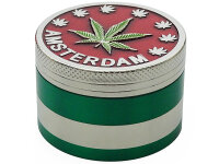 Grinder "Amsterdam" 4-tlg., Gold und Silber, 35 x 50 mm; einzeln