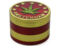 Grinder "Amsterdam" 4-tlg., Gold und Silber, 35 x 50 mm; einzeln