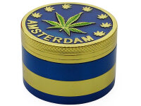 Grinder "Amsterdam" 4-tlg., Gold und Silber, 35 x 50 mm; einzeln