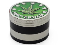 Grinder "Amsterdam" 4-tlg., Gold und Silber, 35 x 50 mm; einzeln