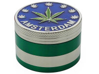 Grinder "Amsterdam" 4-tlg., Gold und Silber, 35 x 50 mm; einzeln