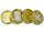 Grinder "Grass Leaf" 4-tlg., gold, 37 x 40 mm