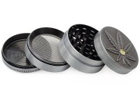 Grinder Hanfblatt mit Stein, 35 x 51 mm; einzeln