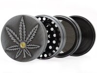 Grinder Hanfblatt mit Stein, 35 x 51 mm; einzeln