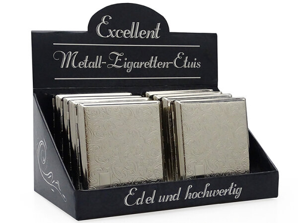 Zigarettenetui "Classic"  für 20 Zig., mit Spange, 8er Display