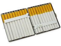 Zigarettenetui "Classic Metall" für 20 Zig., mit Spange, 12er Display