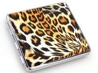 Zigarettenetui "Wild Cat" für 20 Zig., mit Gummiband, 12er Display