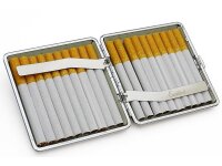Zigarettenetui "Gentleman" für 20 Zig., mit Spange, 12er Display