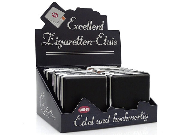 Zigarettenetui "Gentleman" für 20 Zig., mit Gummiband, 12er Display