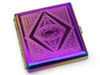 Zigarettenetui "Rainbow" für 20 Zig., mit Spange, 12er Display