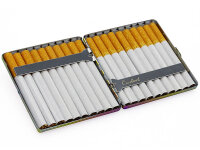 Zigarettenetui "Rainbow" für 20 Zig., mit Spange, 12er Display