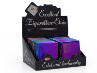 Zigarettenetui "Rainbow" für 20 Zig., mit Spange, 12er Display