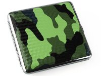 Zigarettenetui "Camouflage" für 20 Zig., mit Gummiband, 12er Display