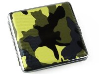 Zigarettenetui "Camouflage" für 20 Zig., mit Gummiband, 12er Display
