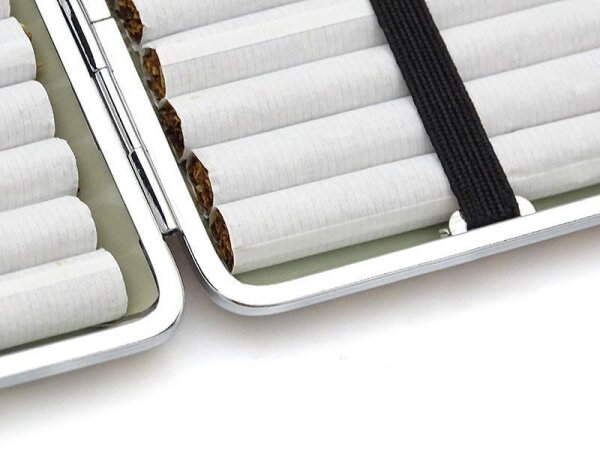 Zigarettenetui "Schlangenhaut" für 20 Zig., mit Gummiband, 12er Display