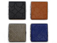 Zigarettenetui "Schlangenhaut" für 20 Zig., mit Gummiband, 12er Display