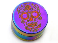 Grinder "Rainbow Skulls" 3-tlg., Schwarz, 24 x 39 mm; einzeln