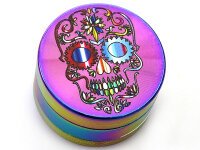 Grinder "Rainbow Skulls" 3-tlg., Schwarz, 24 x 39 mm; einzeln