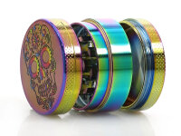 Grinder "Rainbow Skulls" 3-tlg., Schwarz, 24 x 39 mm; einzeln