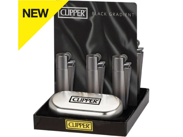 Clipper Metal Large BLACK GRADIENT, inkl. Geschenkboxen, 12er Display