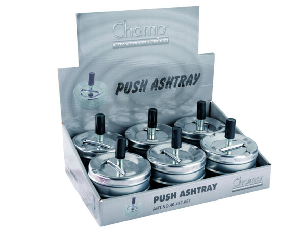 Drehaschenbecher "Grey", 6er Display