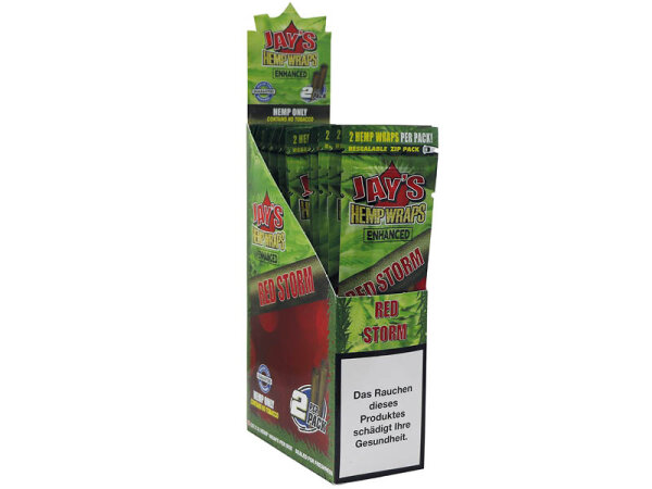 Jay´s Blunts Hemp Wraps - RED STORM, (Kirschkuchen), 25er Display