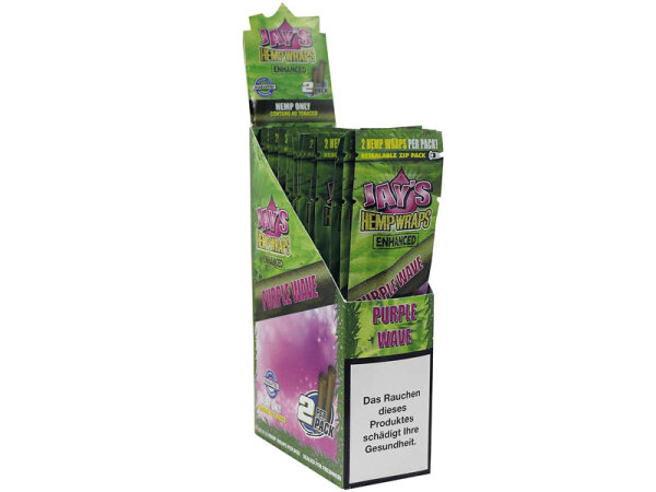 Jay´s Blunts Hemp Wraps - PURPLE WAVE, (Trauben Eiscreme), 25er Display
