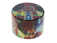 Grinder "Comic" Metall, 6 versch. Motive; 4-tlg.; 52 x 35 mm, einzeln