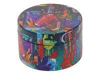 Grinder "Comic" Metall, 6 versch. Motive; 4-tlg.; 52 x 35 mm, einzeln