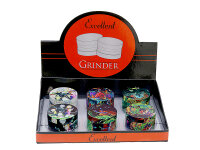 Grinder "Comic" Metall, 6 versch. Motive; 4-tlg.; 52 x 35 mm, einzeln