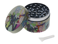 Grinder "Comic" Metall, 6 versch. Motive; 4-tlg.; 52 x 35 mm, einzeln