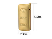 Metallfeuerzeuge "Goldbarren" ; gelbe Softflamme, 12er Display