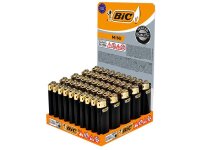 BIC Mini J25 Reibrad Feuerzeuge "Schwarz/Gold",...