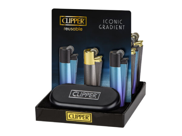 Clipper Metal Large ICONIC GRADIENT  inkl. Geschenkbox, 12er Display